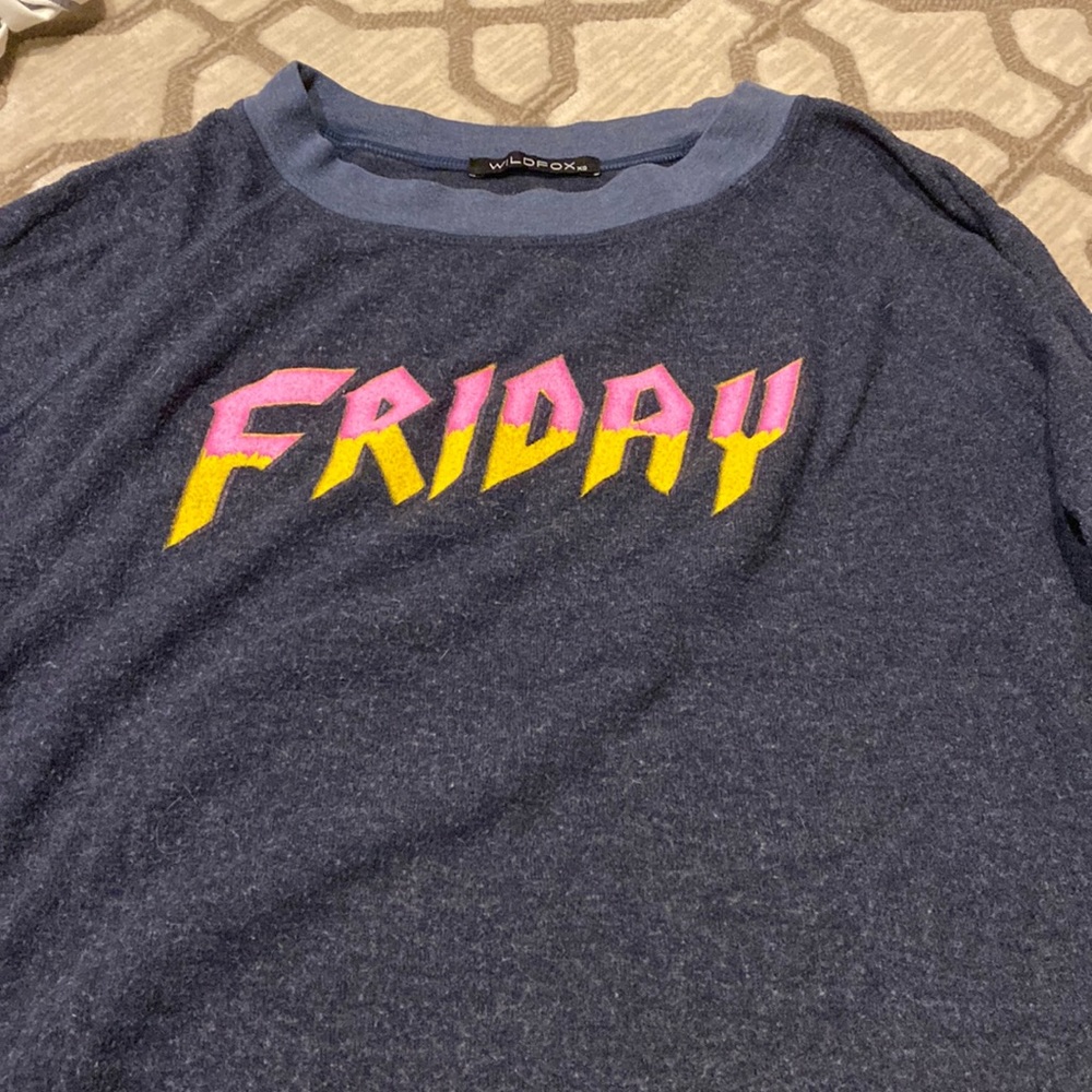 Wildfox cropped friday sweatshirt